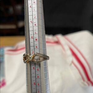 Silver Ring with Yellow Gemstone